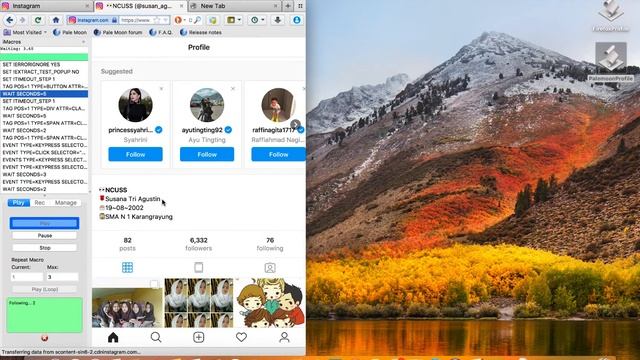 Demo auto follow like komen dengan palemoon di MAC смотреть онлайн