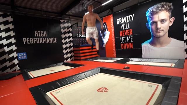HIS DREAM CAME TRUE!! *OWN TRAMPOLINE PARK* смотреть онлайн