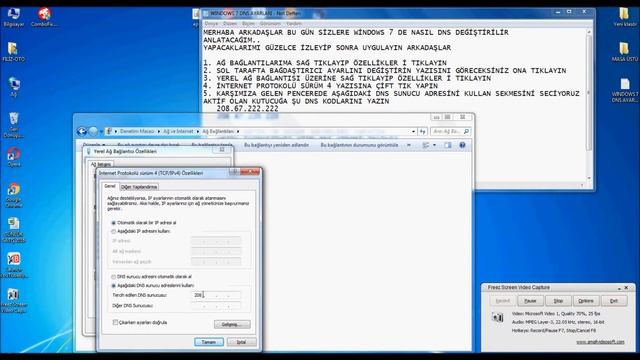 Windows 7 DNS Değiştirme Ayarları смотреть онлайн