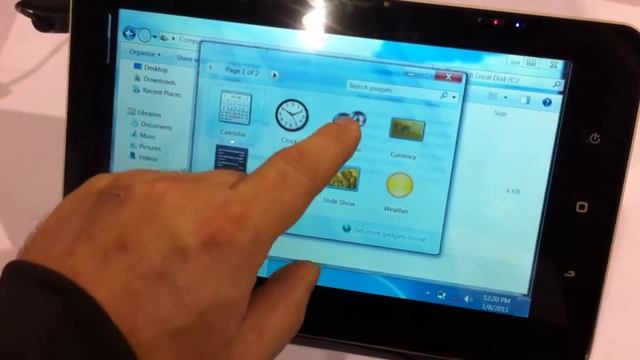 CES 2011: Azpen X1 dualboot tablet (Windows 7 and Android) смотреть онлайн
