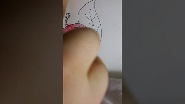 Colouring an apple with my sister's oil pastel with marker brush trick! смотреть онлайн