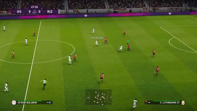 Cimbomla super lig savasi mac:1 (Rizespor - Galatasaray) PES 2020 смотреть онлайн