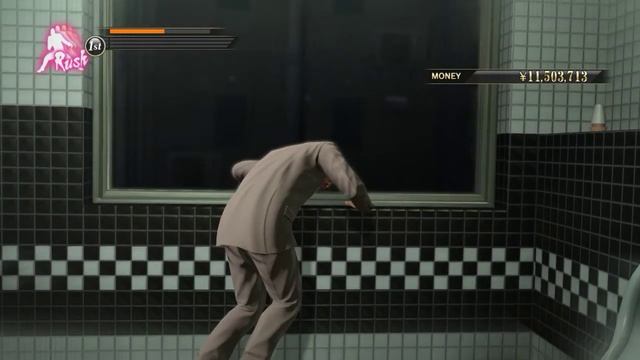 Yakuza 0 - Bathroom window kick смотреть онлайн