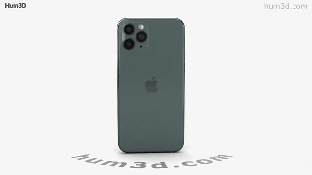 Apple iPhone 11 Pro Midnight Green 3D model by 3DModels.org смотреть онлайн