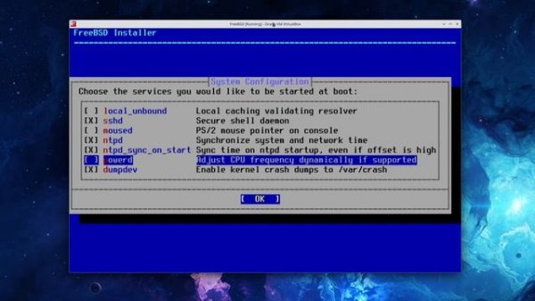 Installing FreeBSD in VirtualBox