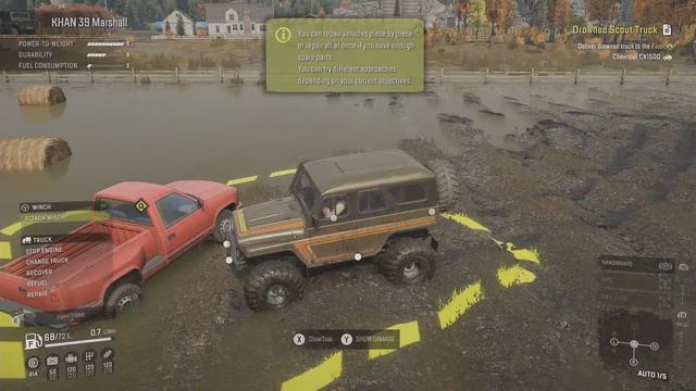 #22 SnowRunner - Drowned Scout Truck - Black River, Michigan смотреть онлайн