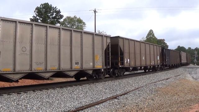 HD: BNSF 9938 leads NS Train 733 in Temple, GA смотреть онлайн