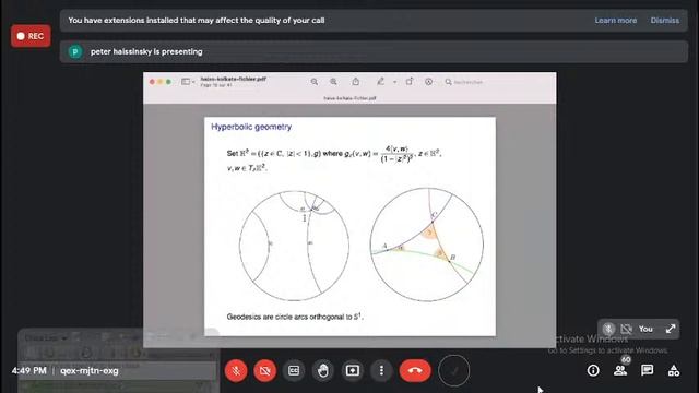 Groups In Geometry : Lecture By Prof. Peter Haissinski