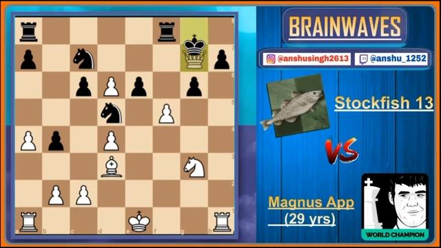 Stockfish 13 Vs Magnus Play App || Lets see who Wins!! || смотреть онлайн