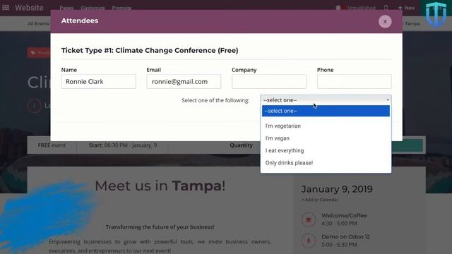 Odoo Events Management Software - Technovic Infotech FZE смотреть онлайн