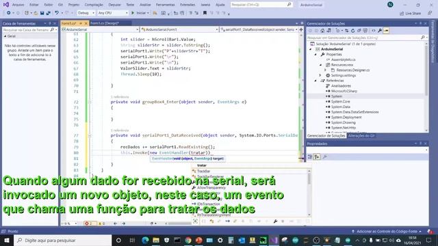 Arduino - C# Windows Forms - Via Serial - Tutorial 5: C# recebe Entrada Digital - DataReceived смотреть онлайн