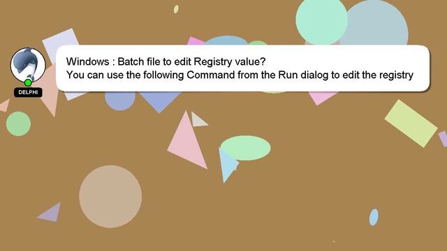 Windows : Batch file to edit Registry value? смотреть онлайн