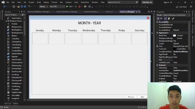 Calendar Application Using Windows Form# смотреть онлайн