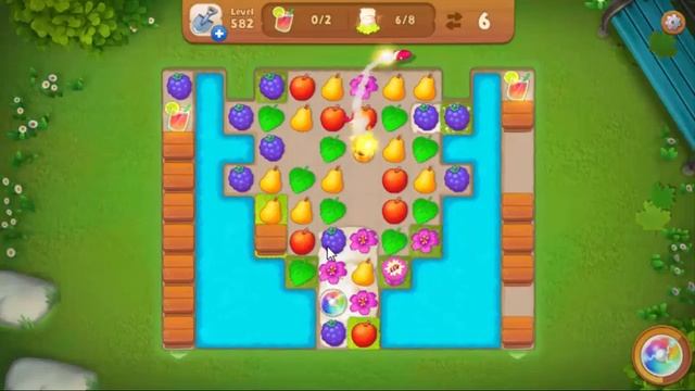 Gardenscapes 2 level 582 All Combo Not Boosters Not Cheats Engine смотреть онлайн