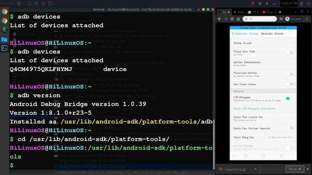 How to install ADB Tools in Linux Using Terminal SDK Platform Tools смотреть онлайн
