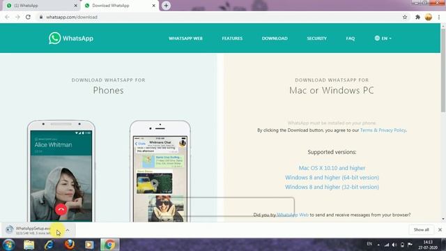 whatsapp for window 8 смотреть онлайн