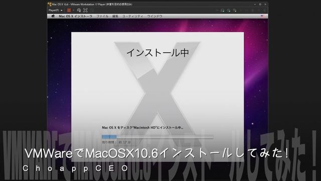 VMWareでMacOSX10.6インストールしてみた！ смотреть онлайн