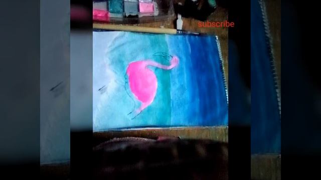 A flamingo//learn how to paint a flamingo easy for beginners смотреть онлайн