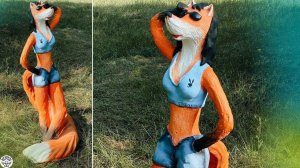 Модница ЛИСА из ЦЕМЕНТА своими руками | Поделки из цемента | Crafts made of cement