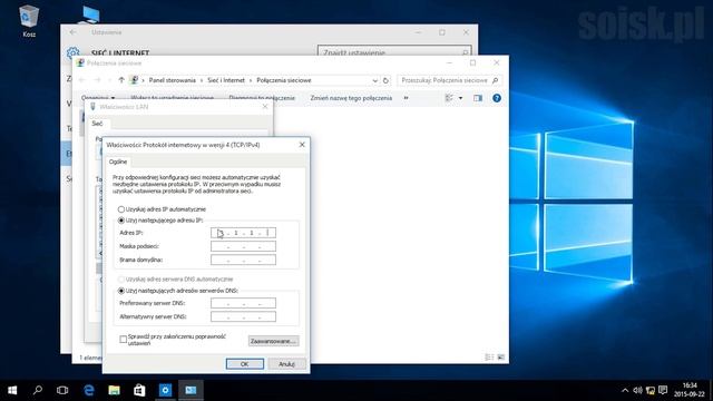 Windows 10: Zmiana adresu IP karty sieciowej. смотреть онлайн