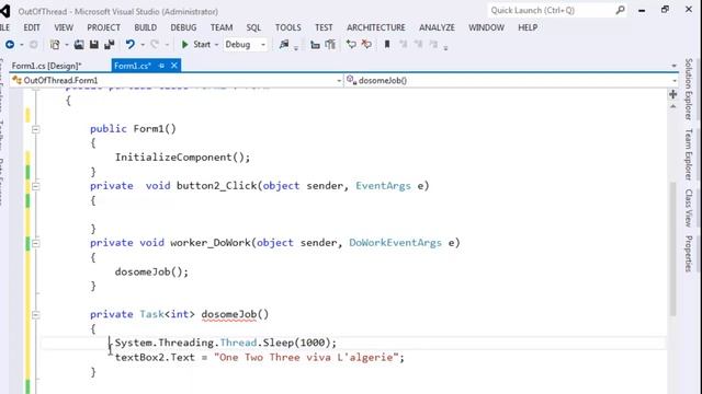 Modify UI Control form separate Thread C# смотреть онлайн