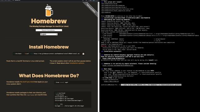 Install Homebrew on MacOS смотреть онлайн