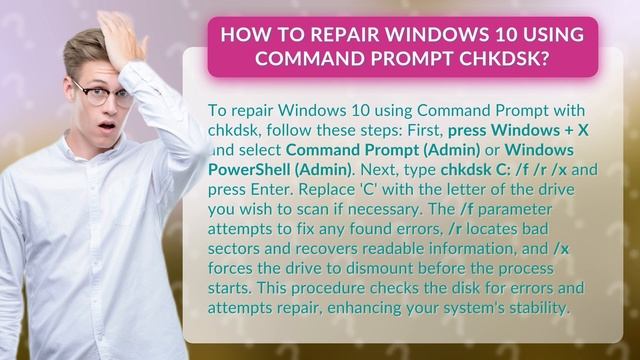 How to repair Windows 10 using Command Prompt chkdsk? смотреть онлайн