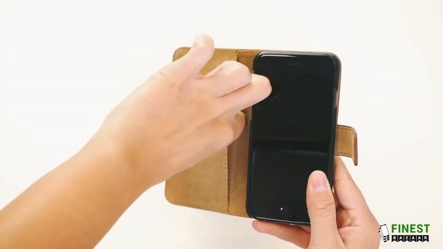 Genuine Leather Flip Wallet Case with Cash/Card Slots For Apple iPhone смотреть онлайн