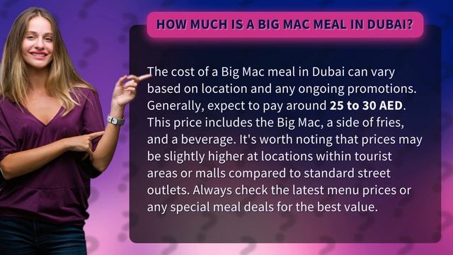 How much is a Big Mac meal in Dubai? смотреть онлайн