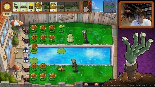 Adventure Mode Round 2: Pool (Part 2) - Plants vs. Zombies #32 смотреть онлайн