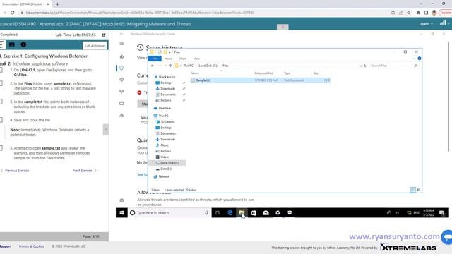 IU3 A3 Ex1 Configuring Windows Defender смотреть онлайн