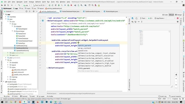 Notepad Android Application using RoomDatabase in android studio part 4 Displaying All Notes смотреть онлайн