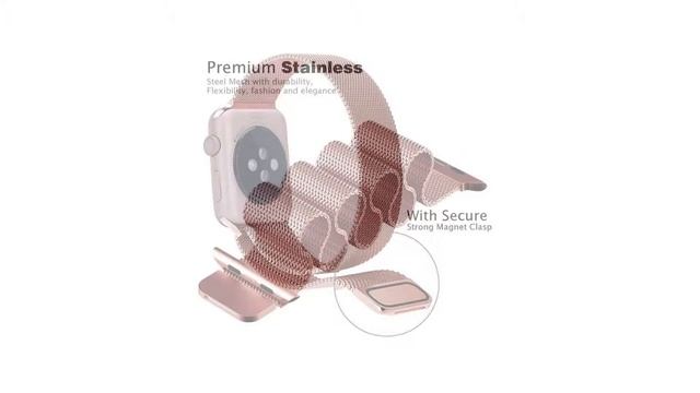 Touch Rage Rose Red Milanese Mesh Loop Band for Apple Watch смотреть онлайн