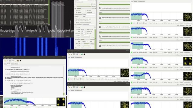 HackRF+Gqrx+10 instances of JAERO (no pulseaudio crashes) смотреть онлайн