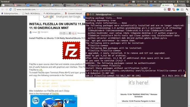 Install Filezilla on Ubuntu 11.10 смотреть онлайн