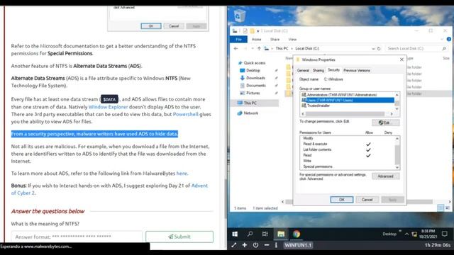 Windows Fundamentals 1 - Pre Security - TryHackme смотреть онлайн