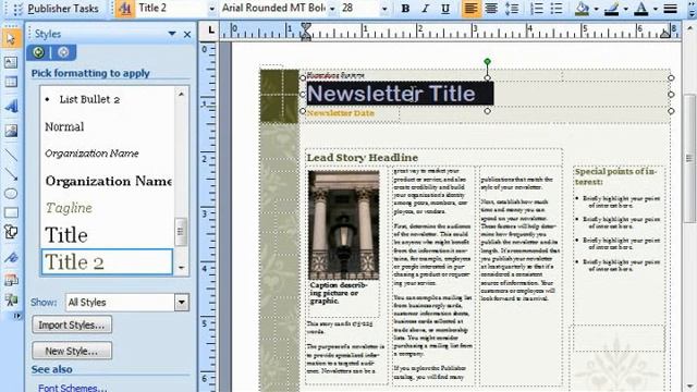 Publisher 2003 Tutorial Changing Text Alignment Microsoft Training Lesson 4.5 смотреть онлайн