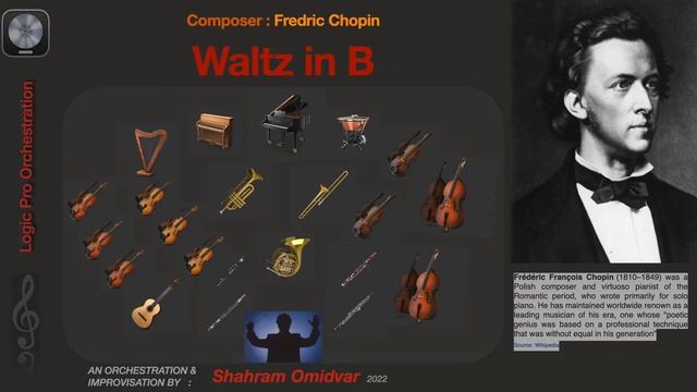 Waltz in B Chopin - Beautiful Music orchestration and improvisation with Logic Pro смотреть онлайн