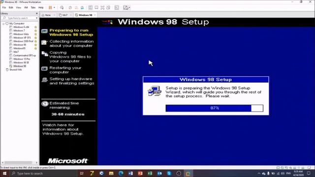 How to Install windows 98 on VMware Workstation | Tutorial смотреть онлайн