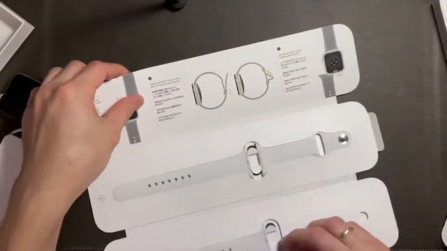 애플워치6 Apple Watch 6 1min quick unboxing - Stainless Silver 44mm white sports band смотреть онлайн