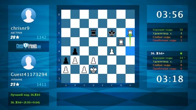 Chess Game Analysis: Guest41173294 - chrisnr9 : 1-0 (By ChessFriends.com) смотреть онлайн