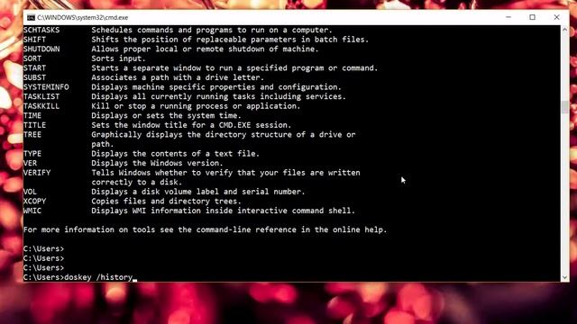 how to check history in command prompt | windows 10/8/7/vista/xp смотреть онлайн