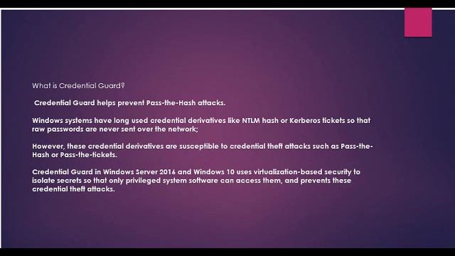 What i credential Gaurd in Windows 2016 смотреть онлайн
