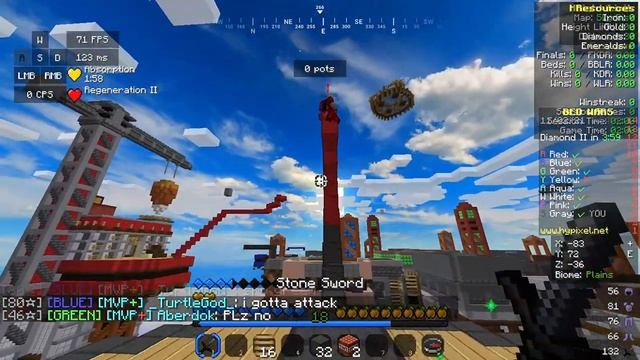 Playing Hypixel Bedwars with Lunar Client for the First Time! смотреть онлайн