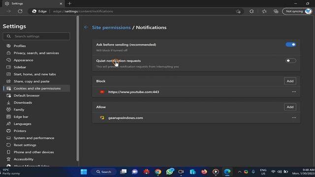 Windows 11 या 10 पर Edge में Website Notifications को Block कैसे करें | GrowUpWindows Tutorial смотреть онлайн