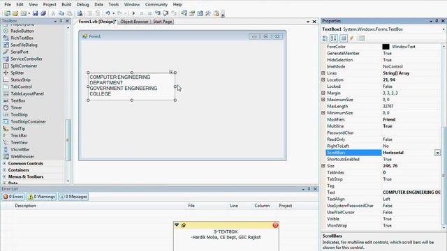 VB .Net - Windows Applications - TextBox смотреть онлайн