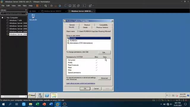 8.7 Configure NTFS permission смотреть онлайн