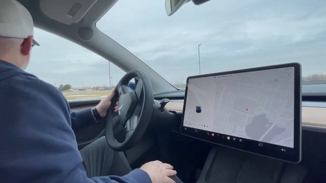 Driving A TESLA with the DOORS open смотреть онлайн