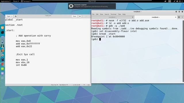Lecture 11 | Assembly Programming 32-Bit Linux | Addition Reg Based with Carry смотреть онлайн